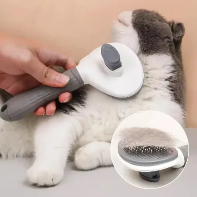 Self-Cleaning Dematting Comb for Dogs & Cats Eco-Friendly Plastic Pet Hair Remover Brush Grooming Tool for Pets