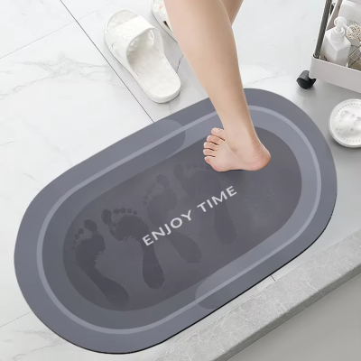 March Design Bathroom Door Bath Foot  Non Slip Bath Mat Water Absorbent Soft Floor Mats