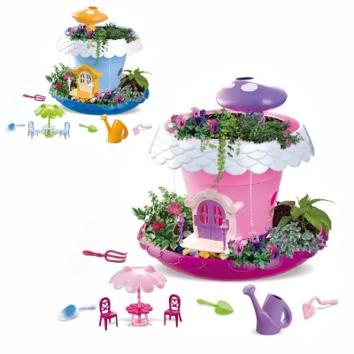 Planting Potted Game Toy fairy Garden Magic House Educational Games Funny Garden Toys for Boys and Girls