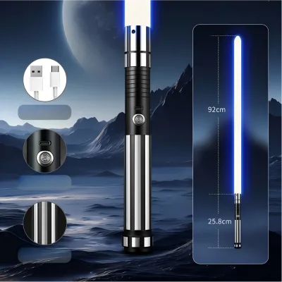 Long-Term Distribution RGB LED Dueling Light Saber High Quality Metal Cosplay Sword with Smooth Swing Flashing Combat Saber