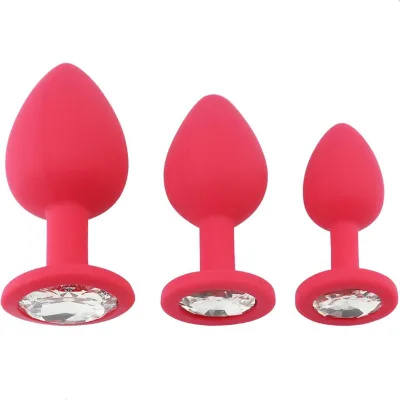Gemstone Anal Plug-Silicone Butt Plug for Anal Sex Toy