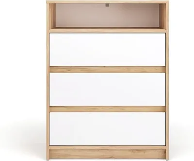 90.8cm H Open Closed Storage 3 Drawers Minimalist Design Chest Drawers for Kids Room Hallway Home Storage