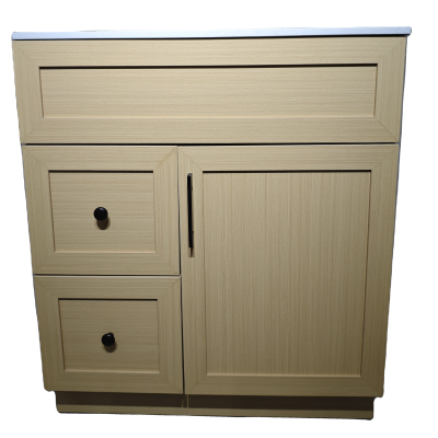 Bathroom Vanities with Stylish Resin Stone Basin Elegant Vanity for Your Bath Space