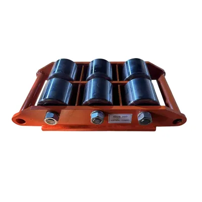 24 Ton Heavy Duty Load Moving Skates Rubber/steel Wheel Steerable Transport Tank Trolley