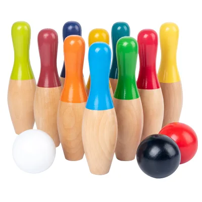 High Quality Montessori-Inspired Wooden Bowling Game Toys Fun Parent-Child Early Education Supplements Game Event Supplies for