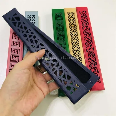 Middle East Style Incense Wood Box Incense burner Wholesale India Wood Incense Stick Mini Bambooo Box Set Custom
