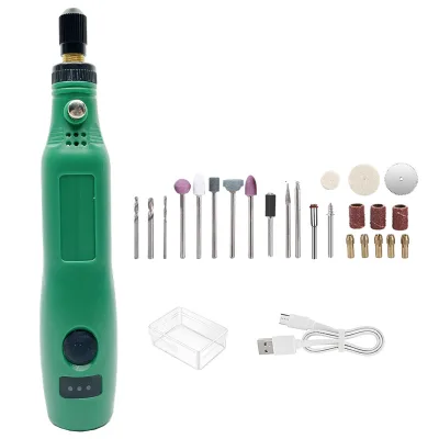 USB Rechargeable Mini Rotary Tool Kit Cordless Lithium Electric Grinder With Multi Grinding Accessory Bits