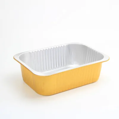 FDA-Certified 2200ml Modular Design Aluminum Foil Meal Box PET Plastic Container Foil Pan for Takeaway