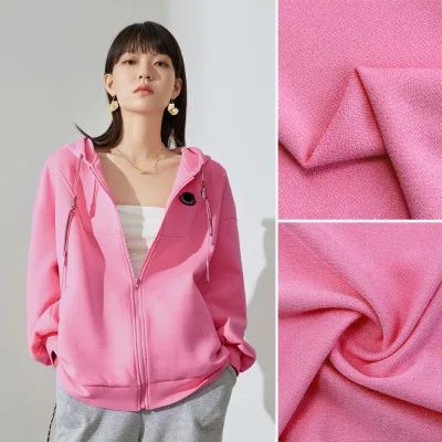 AC8210 High Fashion Pink 245gsm Acetate Tencel Twill Knitted Spandex Fabric for Coat Clothes