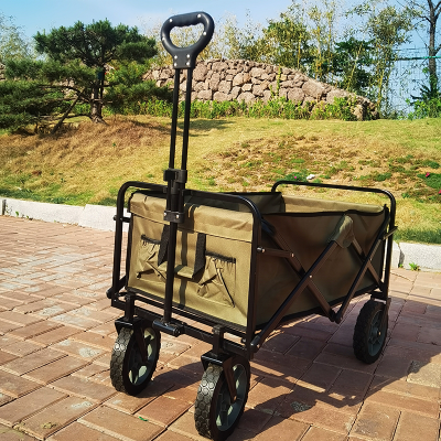 Foldable Wagon with Rebound Handle- Wagons Carts Heavy Duty Collapsible Wagon