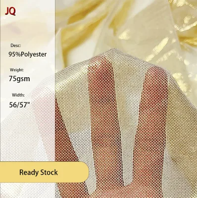 Free Sample 75GSM Eco-Friendly Stretch Spandex Mesh Bronzing Illusion Dress Tights Fabric Breathable Moisture-Absorbent
