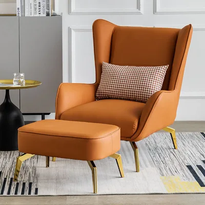 Cy Factory Direct Sale Hot Selling Style Rocking Leisure Living Room Furniture Rocking Chair Ottoman Belt Footstool