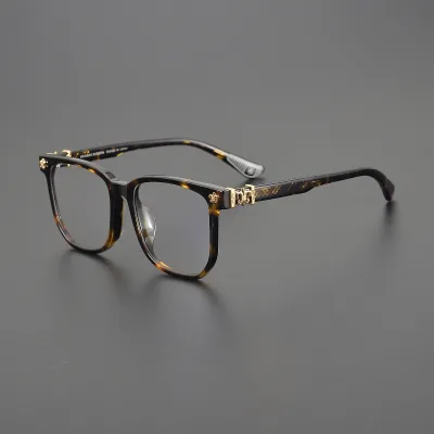 CH8070 Hot Sell Good Quality Brown Vintage Exquisite Luxury Brand Brown Black Pink Tea Polygonal Exquisite Women Glasses Frame
