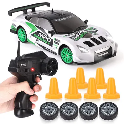 1/24 2.4ghz 4wd Remote Control Mini Drift Car RC Toy Sport Racing On-Road Vehicle Tpr Wheel With Light