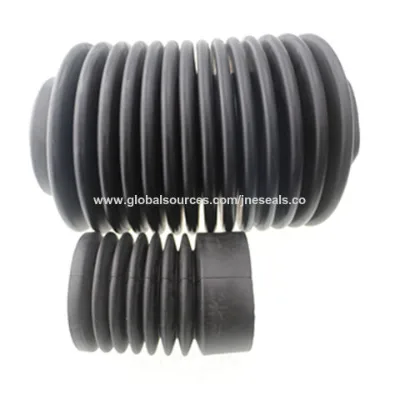 Mechanical black rubber flexible corrugated sleeve bellows dust cover
