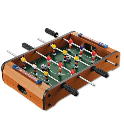 Table Soccer Set Foosball TableWooden Soccer Game Tabletop Foosball Table Portable Mini Table Football Soccer Game Set