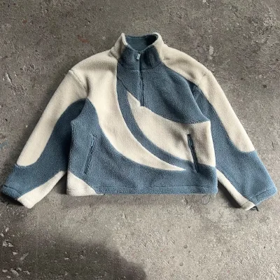 Custom Zipper Fleece Hoodies Clothing Manufacturer Heavyweight Warm Sherpa Unisex Fleece Hoodie Jacket for Men