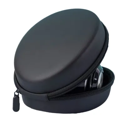 Waterproof High Quality Portable Folding EVA Earphone Storage Bag Customizable Color Large Zipper Anti-Drop Hanging Neck