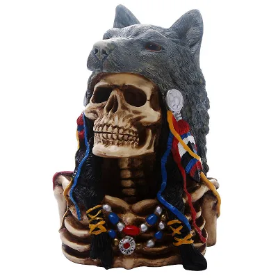 Custom Resin Statue Ornaments Werewolf Hunger Statuary 3d Collection Art Figure Model Human Skeleton Skull Figurine
