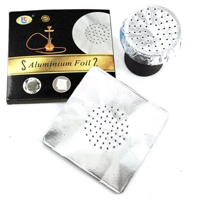 0.025mm 200pcs Wholesale Package12*12CM  Shisha Aluminum Foil Extra Thick Pre Punched Fast Shipping