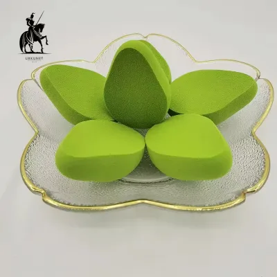 Custom Green Private Label Makeup Egg Soaking Water Non Latex Super Soft Makeup Blender Sponges