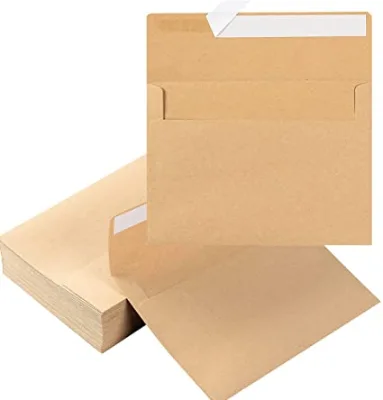 Custom Recycled Brown Kraft Card Envelope Invitation Envelope Paper Envelope