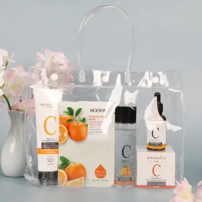 Private Logo Personalised Luxury Organic Vitamin C Brightening Skin Care Set Facial Glowing Skincare Products