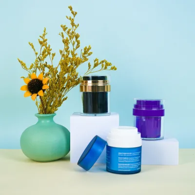 High-End Double Layer Replaceable Airless Jar Refillable Face Cream Jar Airless Dispensing Bottle