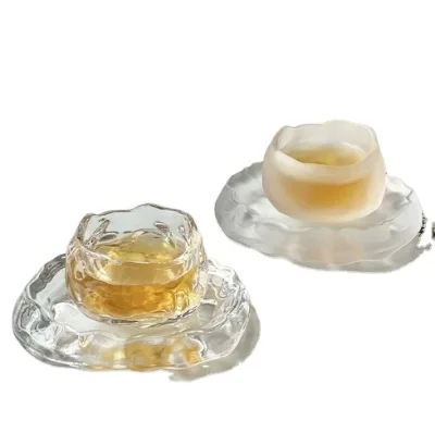 Transparent Frosted Glass Early Snow Cup, Tea Cup, Zen Kung Fu Tea Cup, Tea Set