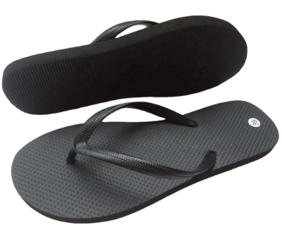 Black Basic Pure Color Flip Flops