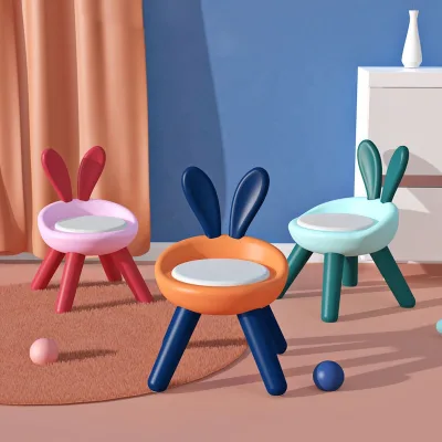 Kindergarten Kids Table Chair, Household Baby Plastic Learning Desk, Little Rabbit Chair