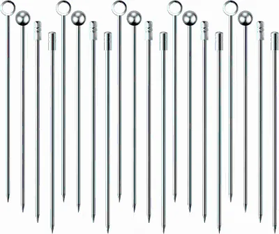 Eco Friendly Cheap Price Stainless Steel Cocktail Picks Fruit Picks for Party