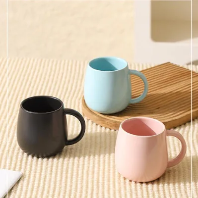 Solid Colorful Large Capacity 480ml Ceramic Mug for Home  Office Breakfast  Coffee  Milk Customized logo