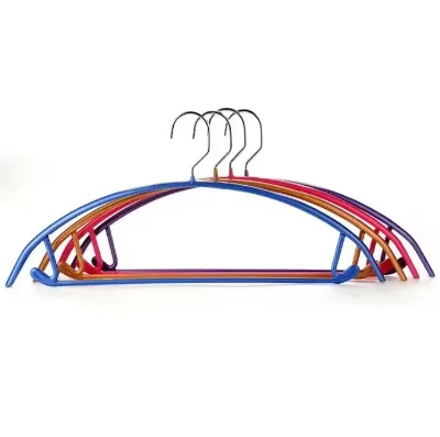 Hot Sale Dry Wet Non slip Cheap Pvc Coated Metal Hanger with bar Hooks