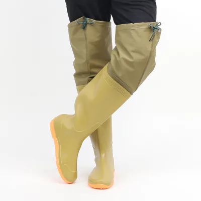 Hot Sale New Design Waterproof Soft Pvc Paddy Field Boots Rice Planting Boots Fly Fishing Boots for 60cm Height