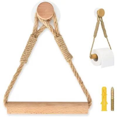 Wall Suction Toilet Paper Holder Without Drilling Toilet Paper Holder with Suction Cup Toilet Paper Roll Holder Vintage Towel Ho