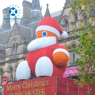 ANPU Factory Direct Outdoor Metal Inflatable Santa Claus Christmas Holiday Mascot Advertising IP65 LED Display Screen for
