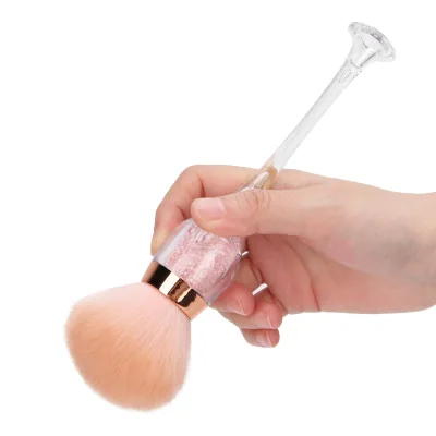 Single Large Fluffy Powder Blush Makeup Brushes Creative Crafts Level Red Wine Glass Cup Shape Cosmetic Beauty Tools Gift