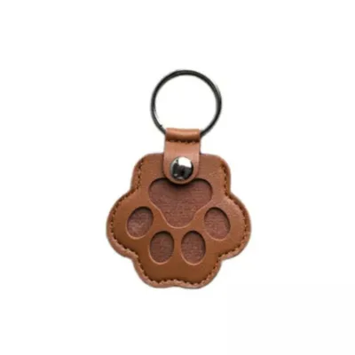 Joysing Cat Claw Hair & Dog Claw Printed Shape Card Set PU Leather Commemorative Keychain Pendant Ornaments Keychain