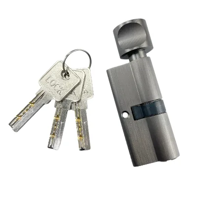 Hgih Quality 70mm Aluminium Alloy Single Open Door Cylinder with Flat Knob Key