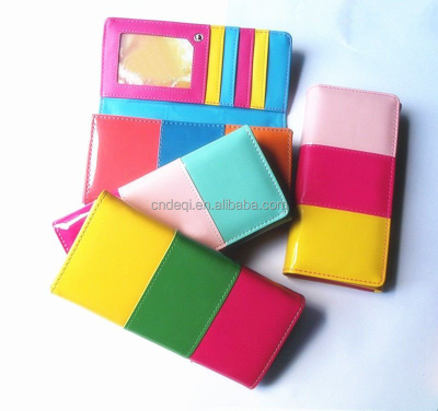 beautiful colorful long wallet cute lady's purse card bag handbag clutch