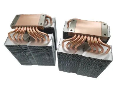 High power square LED neon light large extruded heat pipe heat sink