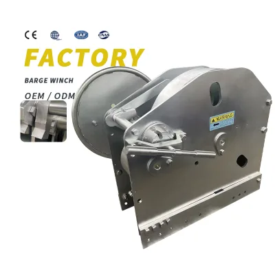 Heavy Manual Barge Winch, 20 Tons and 40 Tons, Can Be Used for Towing and Positioning Large Barges, Marine Barge Winch