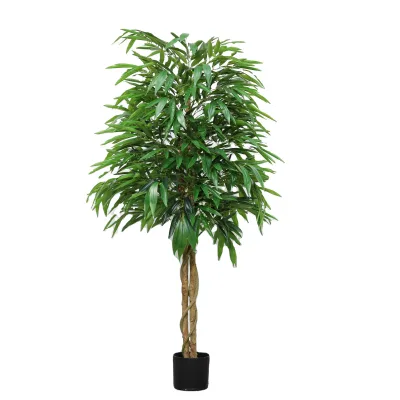 New Arrival Customized Bamboo UV Resistant Artificial Tree Lightweight for Living Room Home Back to School Plastic Pot