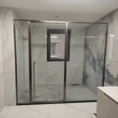 15x88x215cm Square Massage Shower Cubicle with Swing Door Aluminum Alloy & Glass Construction Modern Design for Villa Use