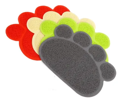 2022 Factory Wholesale Anti-slip Pvc Pet Cat Mat Litter Trapping Paw Sharp Pet Cat Toilet Mat