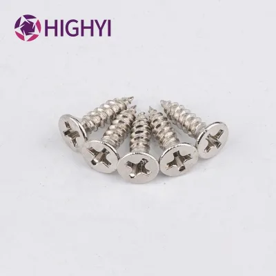 HIGHYI Stainless Steel Screw Self Tapping Furniture Hardware Accessories Cross Flat Head Machine Thread Bolt