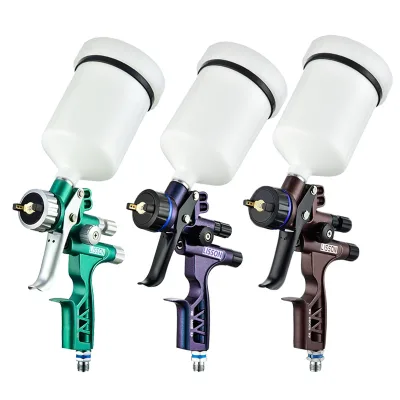 Pistola De Pintura ROKO WS500 600ml 1.3mm Aluminium Alloy Industrial Gravity Feed Pneumatic Paint Sprayer OEM CE Certified
