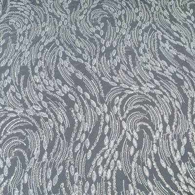 Luhai Organza Net with Glitter Sequin Beading Fabric 2024 High Density Polyester/Nylon 130cm Width for Bridal Wedding Dresses
