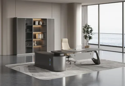 Modern Solid Wood Luxury Executive Manager Desk for Commercial Use Office Furniture